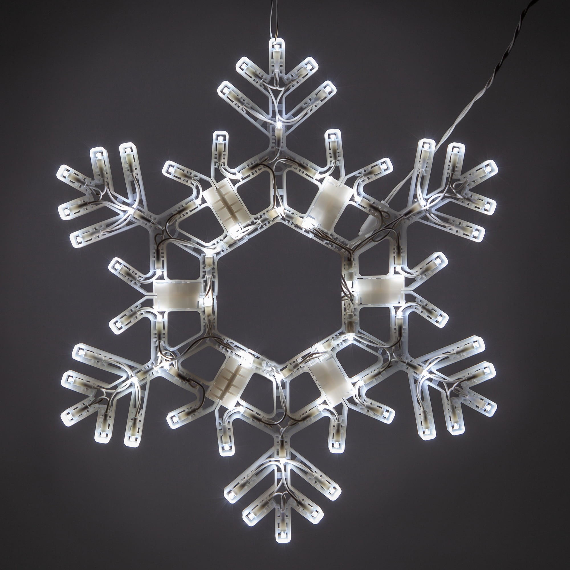 20" LED Folding Snowflake, Warm White Lights