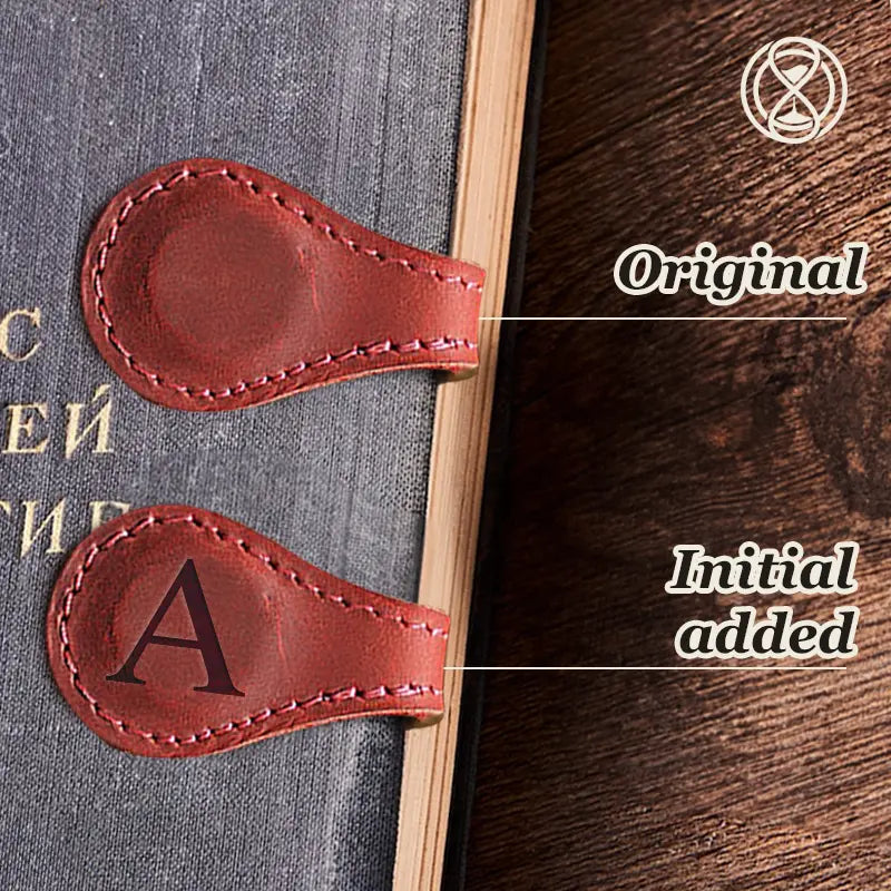 Personalized Leather Magnetic Bookmark - Personalized Leather Bookmark - Custom Leather Bookmark - Custom Name Bookmark- Leather Magnetic Bookmark