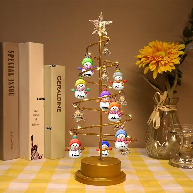 Personalized Christmas Snowman LED Tree Light Personalized Gift Perfect Christmas Gift