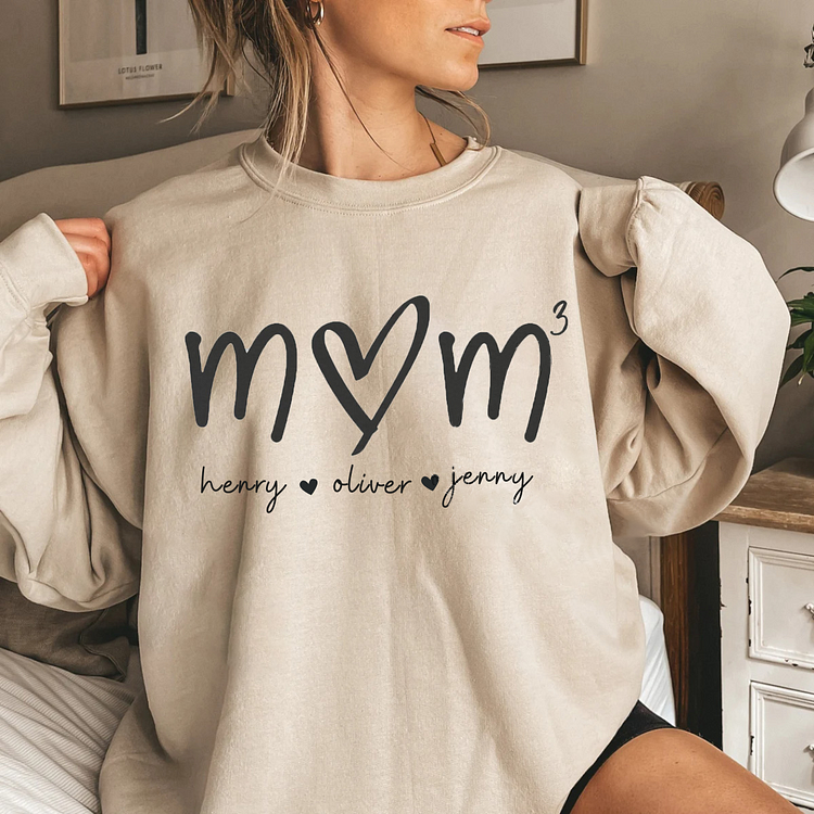 Custom Mama Sweatshirt with Kids Name