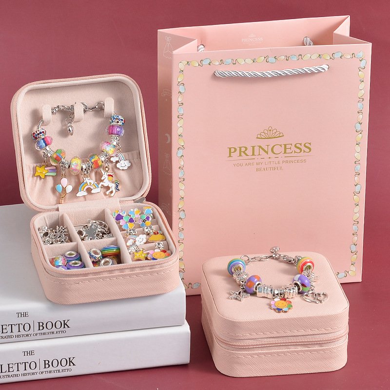 (2022 BEST GIFT TO MY GRANDDAUGHTER)  Gift Boxed Charm Bracelet Jewerly Making Kit