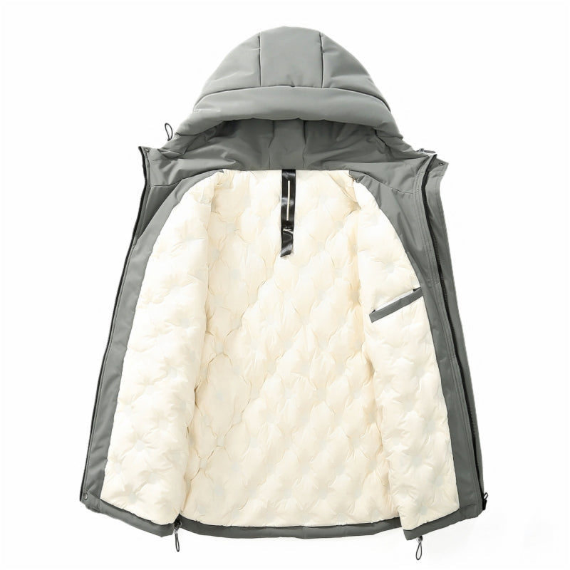 Warm Anorak Detachable Hood Windproof Down Down jacket - Hooded Puffer Jacket - Waterproof And Windproof Down Jacket