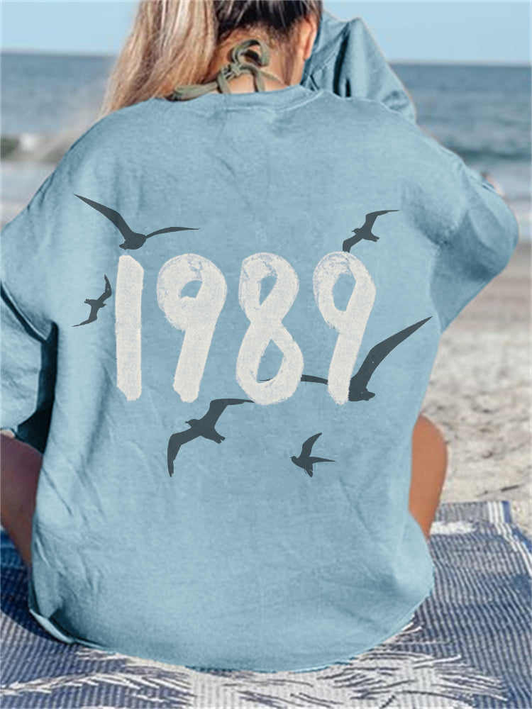 1989 Special Edition Seagulls Graphic Sweatshirt - Taylor Swift Sweatshirt For 1989 Fan Gifts - Taylor Swift Era Sweatshirt