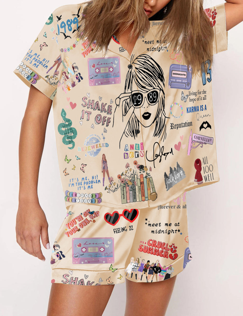 Eras Tour Swiftie Shirt Pajama Set - Swifti Tour Womens Pajamas Set - Lover Taylor Shirt - Taylor Swifti  Pajamas Set,