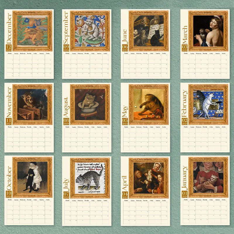 Cat Advent Calendar - Funny Ugly Cats Artsy Modern Aesthetic - Weird Medieval Cat Treat Advent Calendar 2024- Taylor Swift Advent Calendar 2024 - Calendar New bookmark Music Tour - fancy feast advent calendar