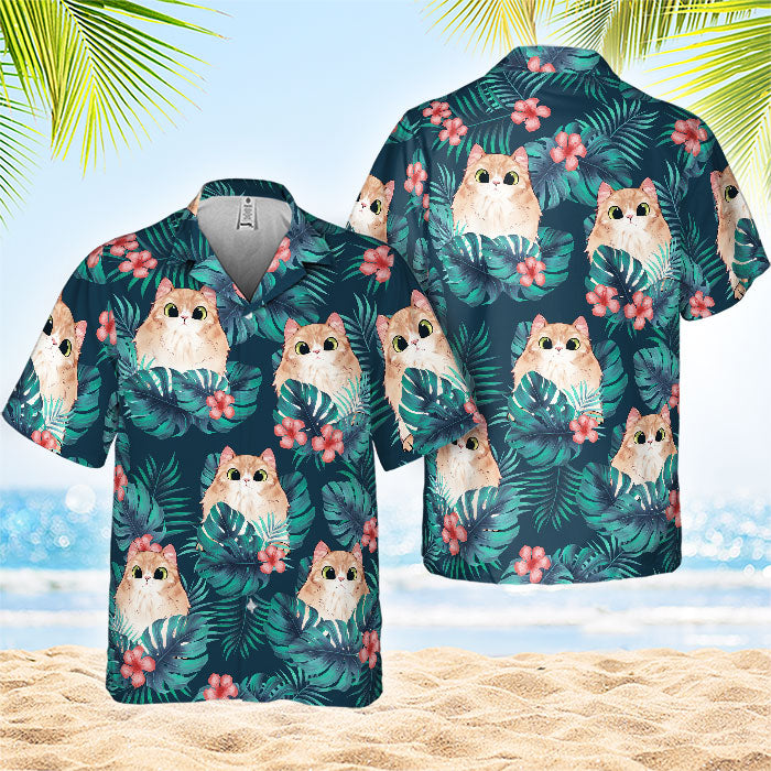 Cat Summer Vibe - Personalized Hawaiian Shirt - Gift For Dad, Gift For Pet Lovers