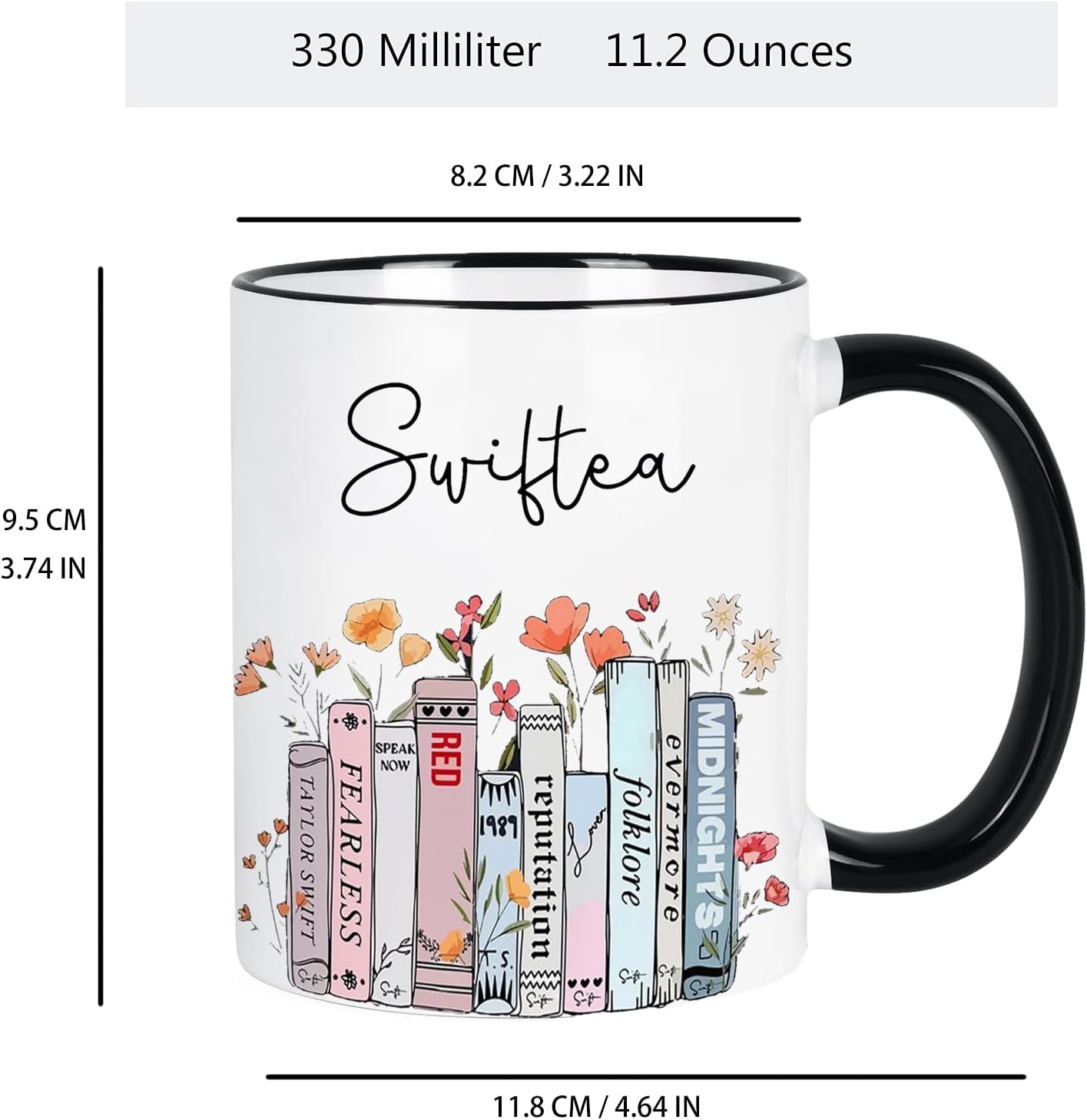 Taylor Swift Mug - Taylor Swift Tumbler Cup Singer Fans,  Taylor Swift Eras Mug Swiftea Tea Mug - Merchandise for Taylor Fans Women and Girls