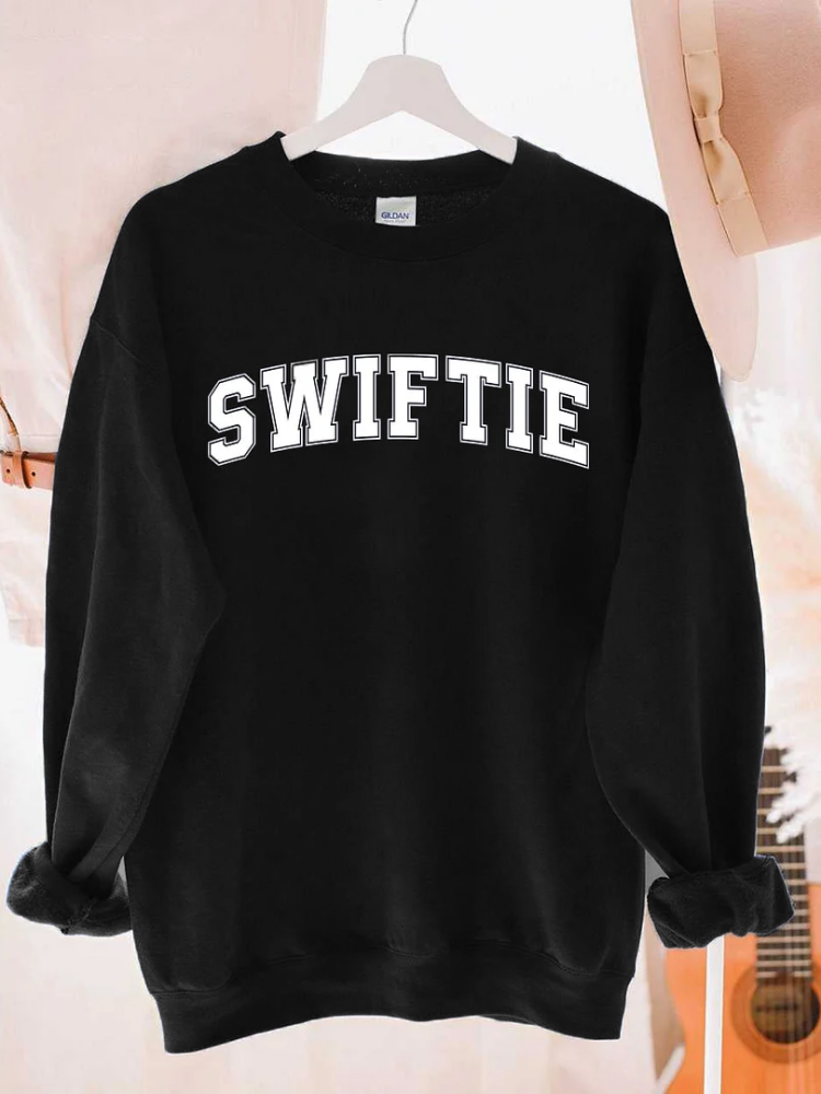 T.S. Letter Print Sweatshirt - Taylor Swift Sweatshirt - Taylor Swift Era Sweatshirt