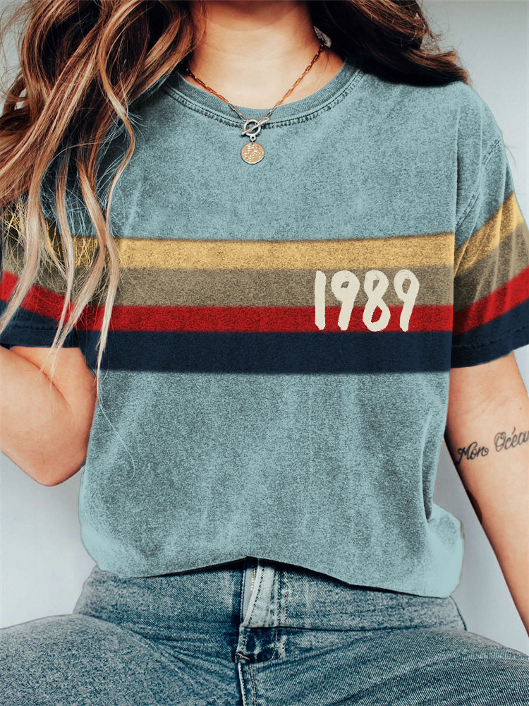TS 1989 Sunrise Edition Inspired Vintage Washed T Shirt - Taylor Swift Shirt - Eras Tour Swiftie Shirt