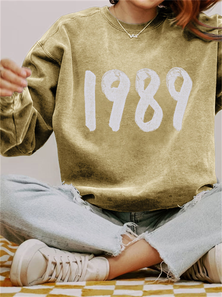 Swiftie Sweatshirt - Sweatshirt Taylor Swift For Fan Gifts - 1989 Vintage Washed Sweatshirt - Taylor Swift 1980 Album Sweatshirt