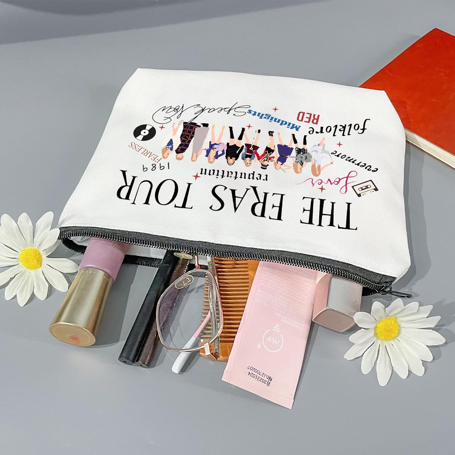 Taylor Swift Makeup Bag - Music Lover Gift Album Name Zipper Taylor Swift  Cosmetic Bag - Singer's Merchandise for Fans Taylor Swift Makeup Bag
