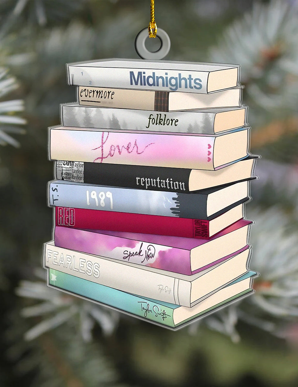 Taylor Christmas Ornament - Taylor Swift Albums as Books Sticker