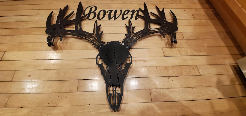 Personalized Metal Deer Skull Rack-The best gift for outdoor lovers