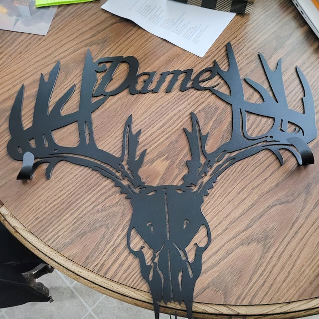 Personalized Metal Deer Skull Rack-The best gift for outdoor lovers