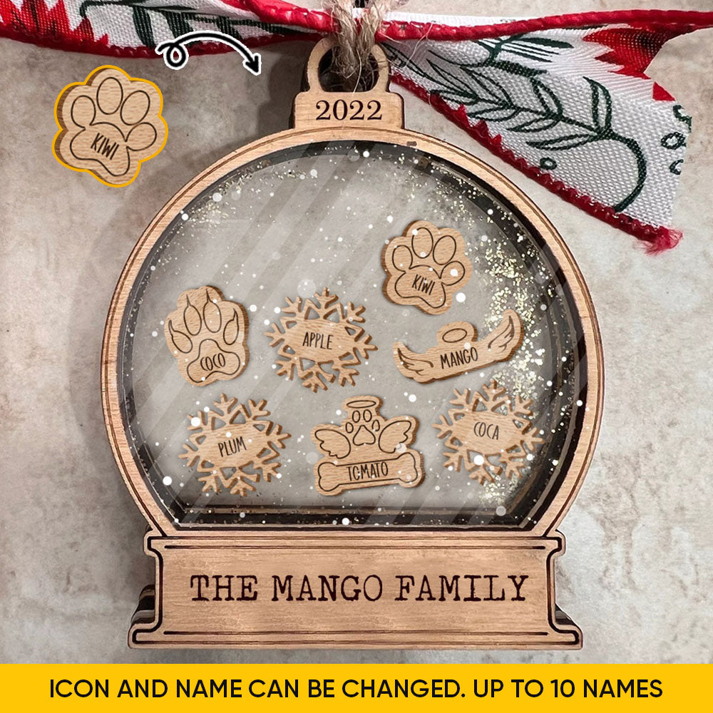 Personalized Snowflake Family Member Christmas Wood Ornament, Custom Holiday Ornament CHI-THUY