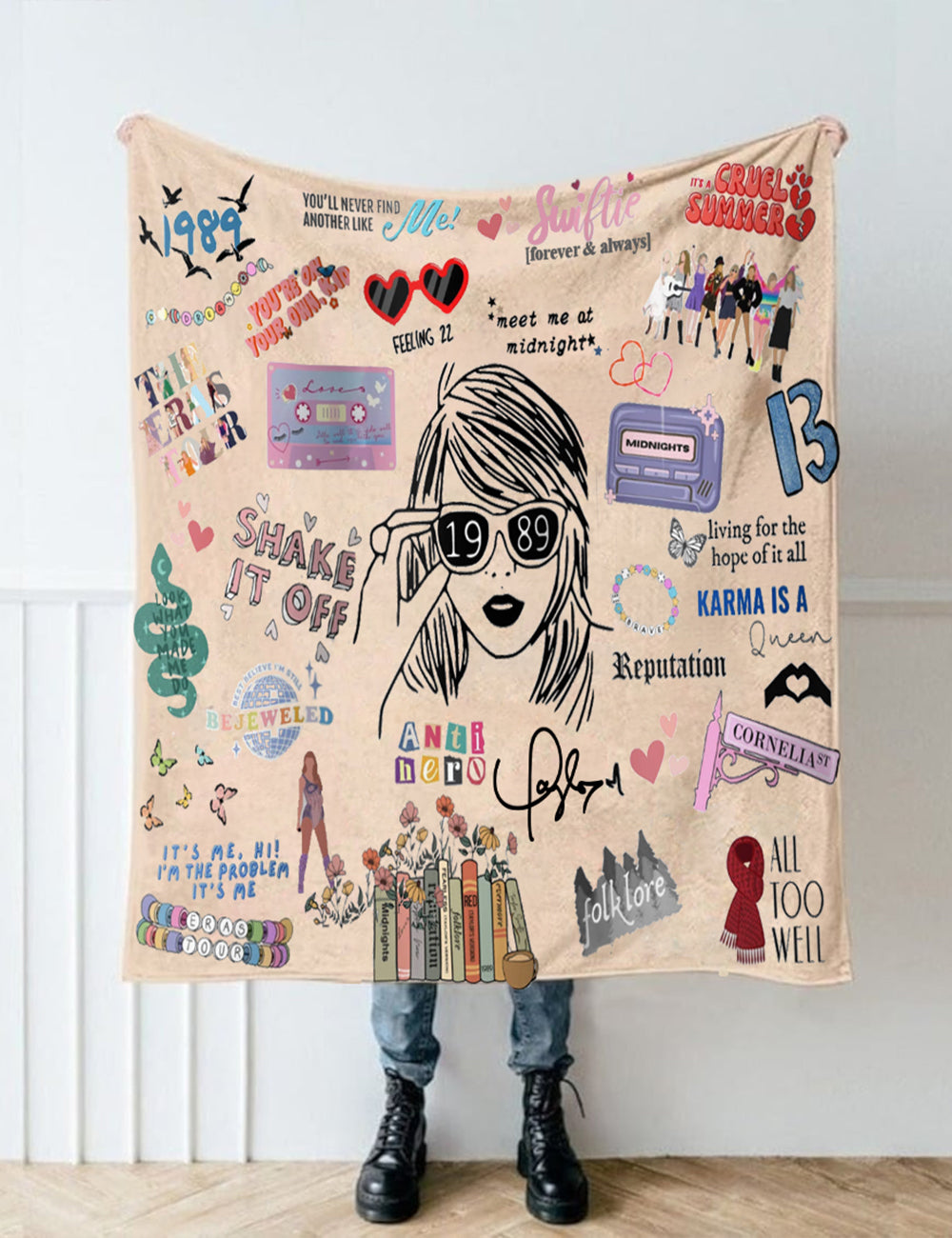 Swiftie White Blanket - Blanket Taylor Swift For Fan Gifts