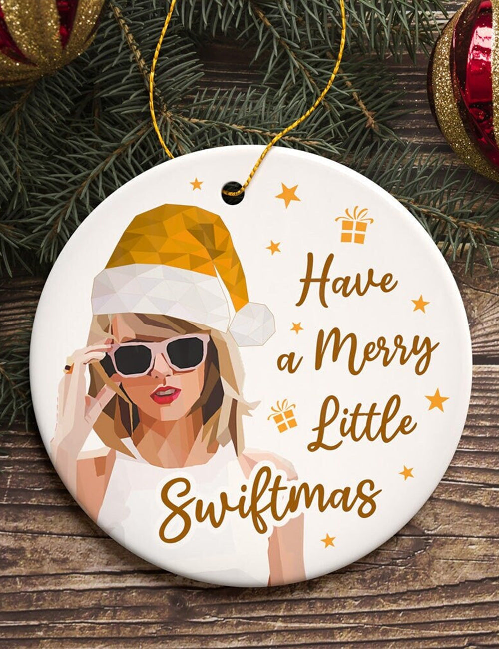 Taylor Swift Ornament - Have Merry Little Swiftmas Ornament - Taylor Swift Christmas Decorations Ornament - (Have a Merry Little Swift Christmas Ornament)