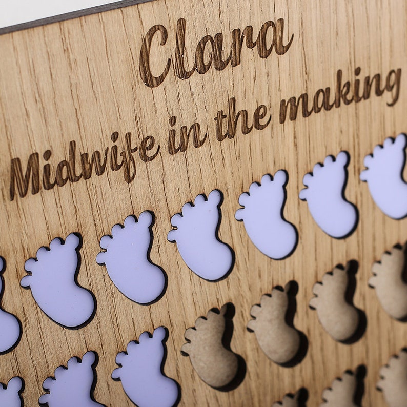 Student Midwife Gift - Student Midwife Birth Counter  - Personalised Midwifery Board - Personalized Birth Counter - Midwife in the making