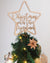 Gold Personalised Christmas Tree Star Topper - Christmas Decoration Ornament