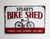 Bike Shed Sign Personalised, Metal Shed Sign, Bicycle Sign, Cyclist, Personalised Gift