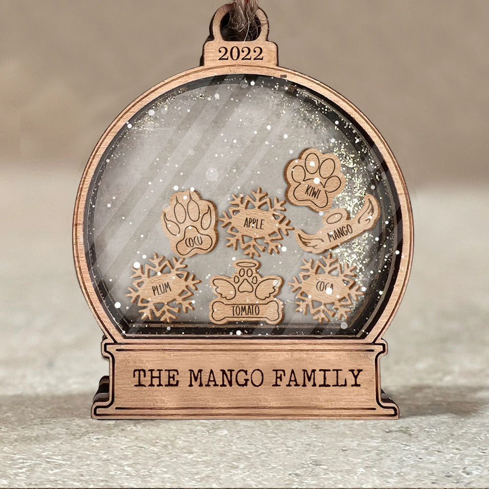 Personalized Snowflake Family Member Christmas Wood Ornament, Custom Holiday Ornament CHI-THUY