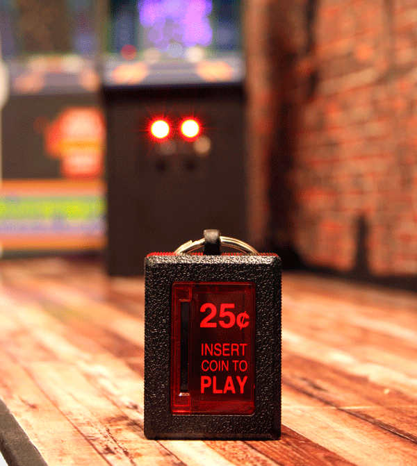 An Insert Coin Arcade Key-Chain That Actually Lights Up